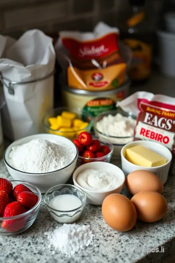 Strawberry Earthquake Cake Recipe ingredients