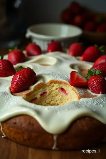 Strawberry Earthquake Cake Recipe presentation