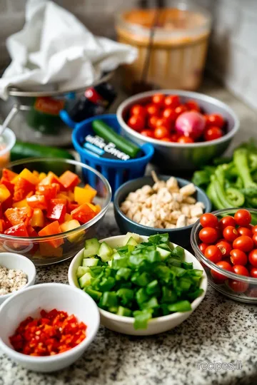 Vibrant Mediterranean Salad to Complement Paella ingredients