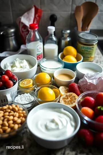 Zesty Ricotta Cheese Fruit Dip ingredients